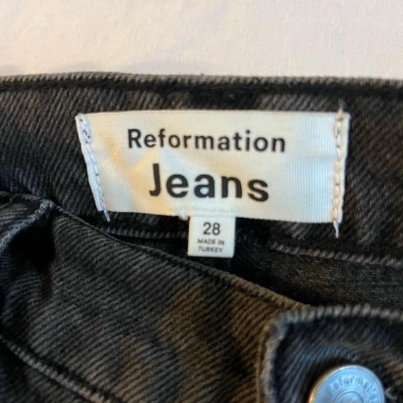 Reformation Cynthia Patch high rise straight jeans - Picture 4 of 4